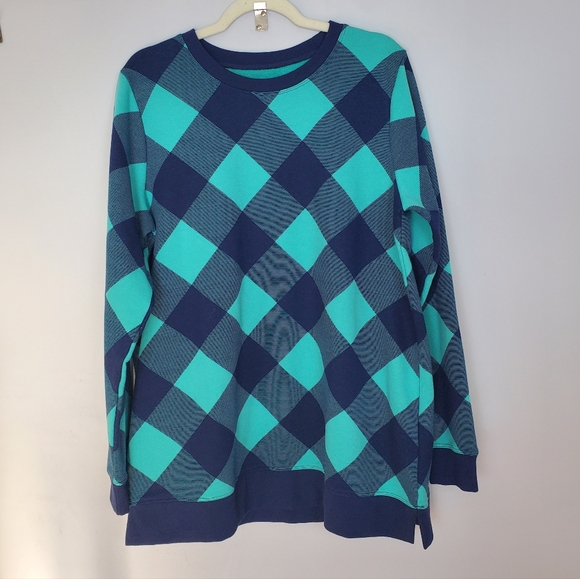 Lands' End Serious Sweats Crewneck Sweatshirt Tunic Plus Size Large/Tall - Picture 5 of 15